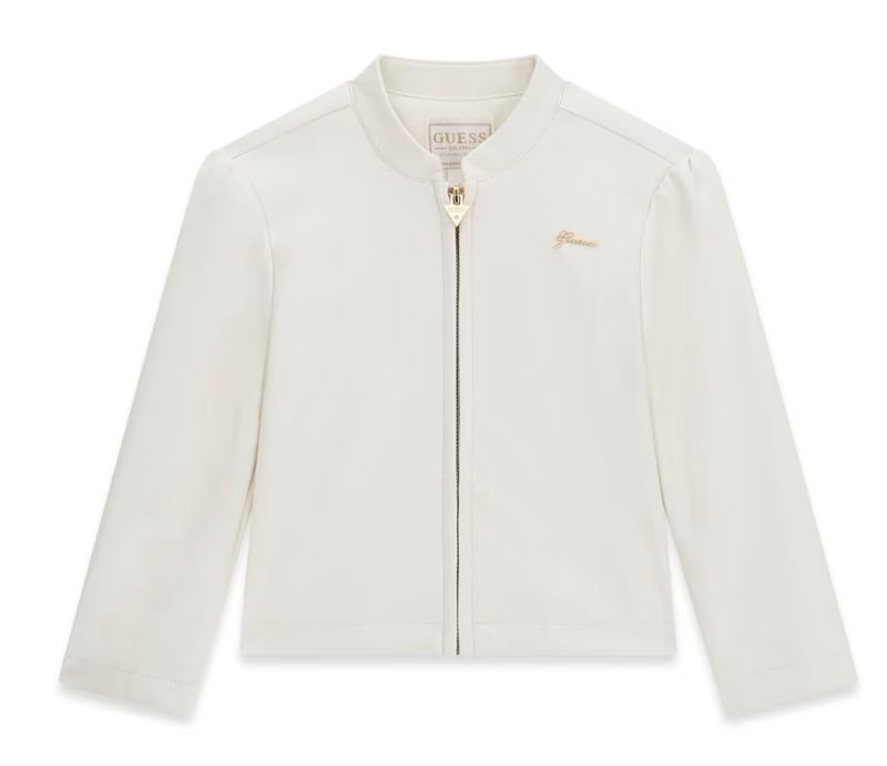 Guess meisjes nep leer jas wit