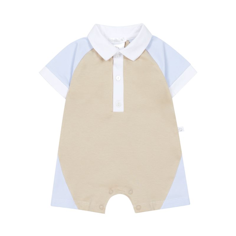 Deolinda baby jongens boxpakje beige/blauw