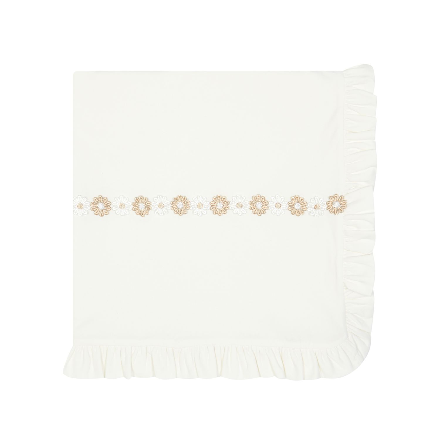 Deolinda baby deken beige bloemen