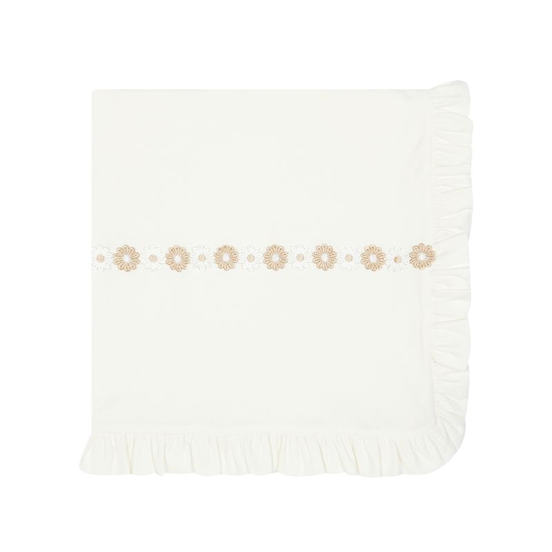 Deolinda baby deken beige bloemen