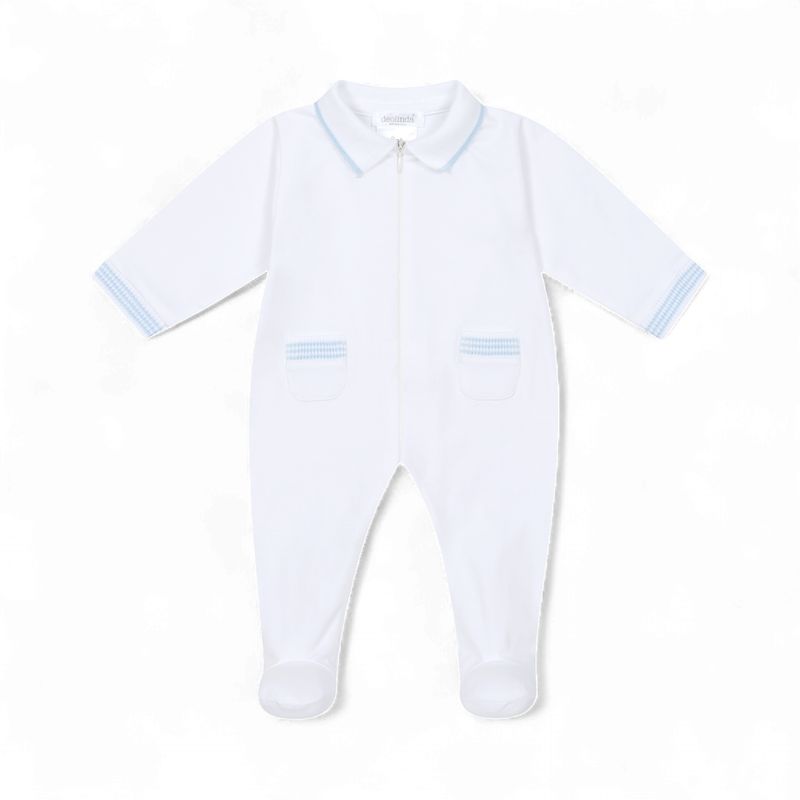 Deolinda baby jongens boxpakje wit/blauw