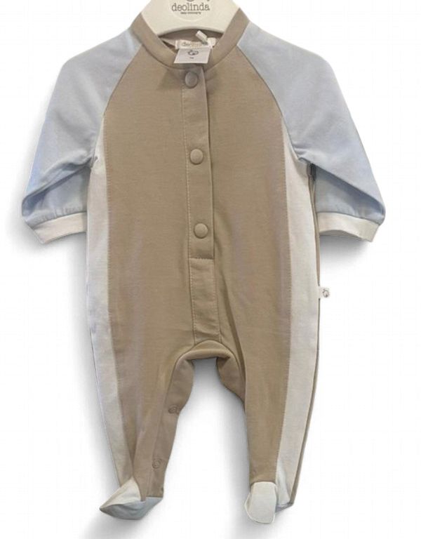 Deolinda baby jongens boxpakje beige en blauw