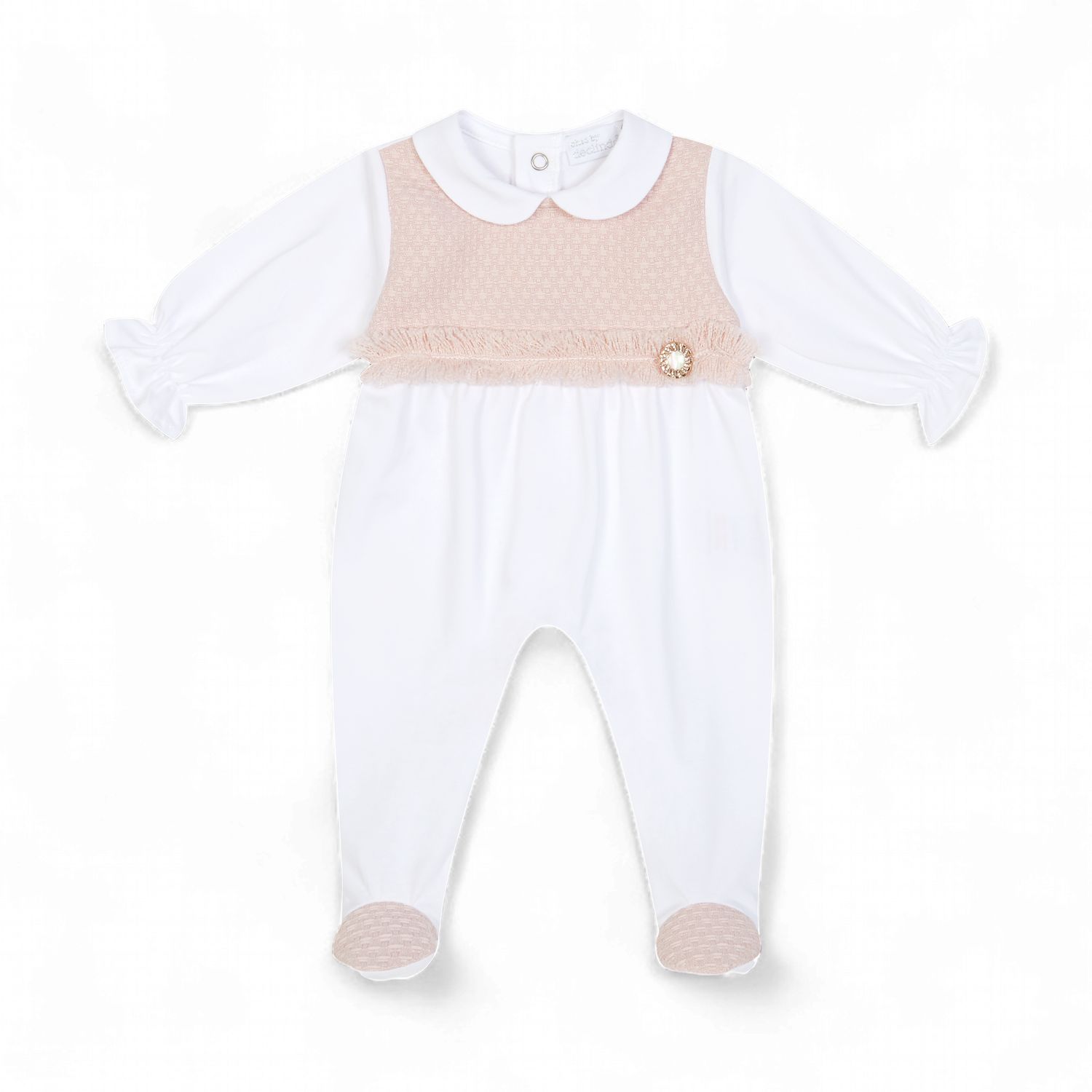 Deolinda baby meisjes boxpakje oud roze met mutsje