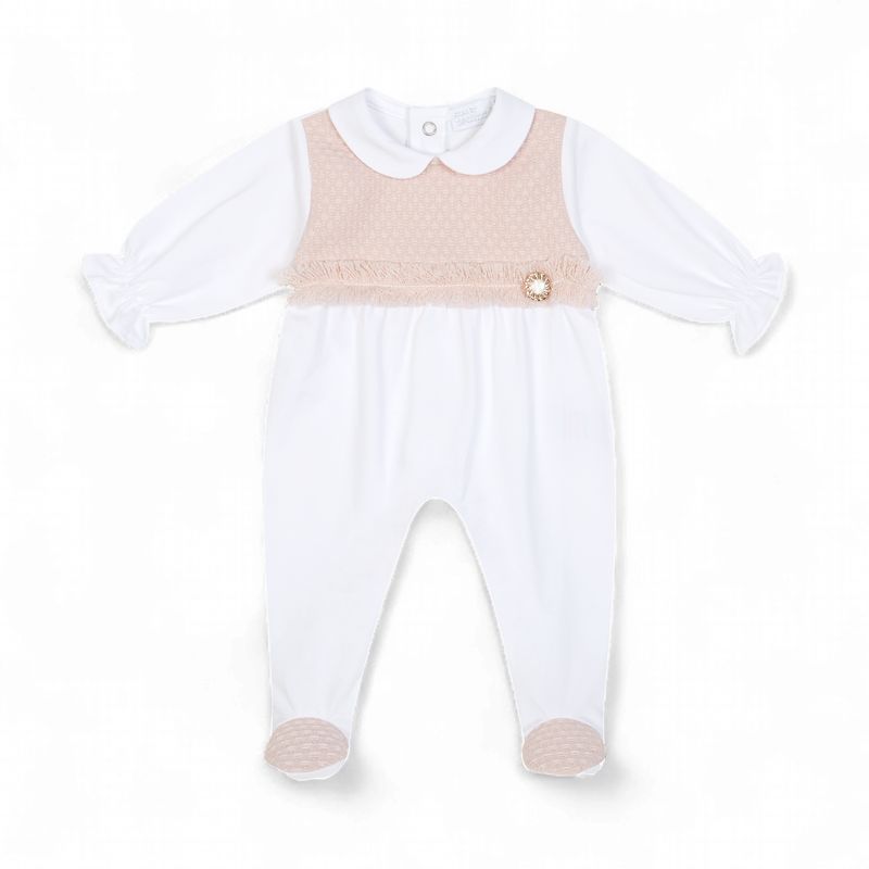 Deolinda baby meisjes boxpakje oud roze met mutsje