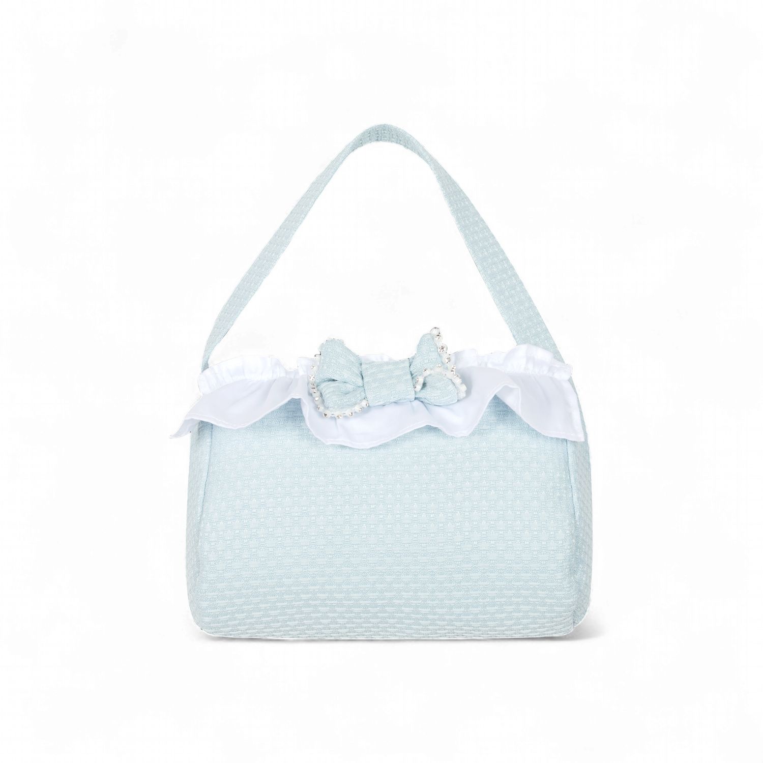 Deolinda handtasje licht blauw strik