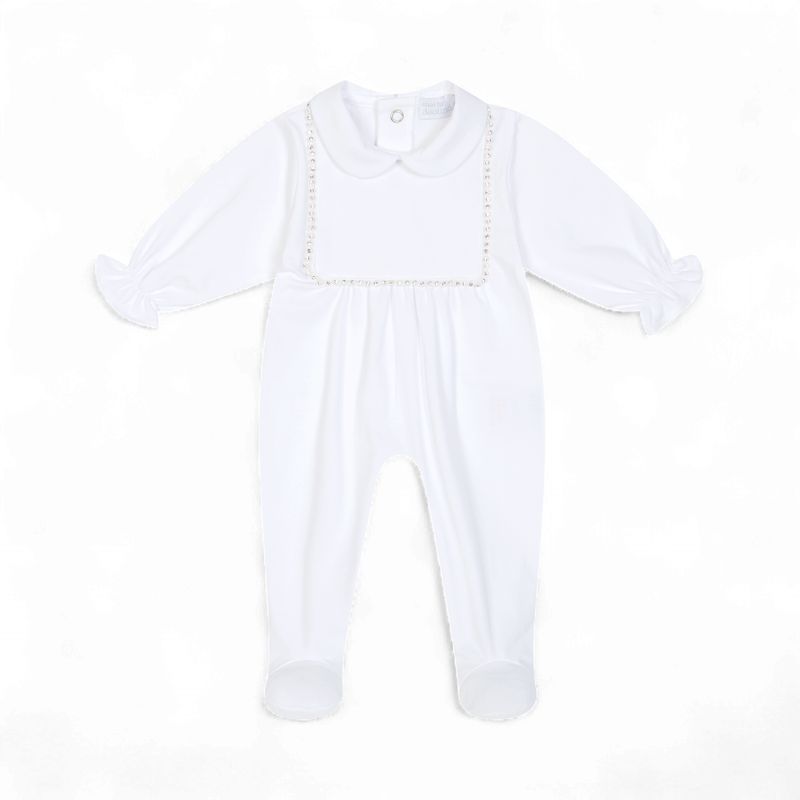 Deolinda baby meisjes boxpakje wit glitter met mutsje