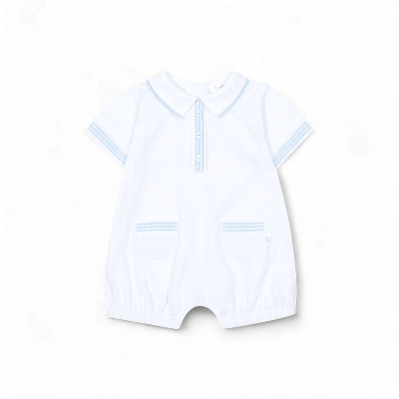 Deolinda baby jongens romper wit kraagje
