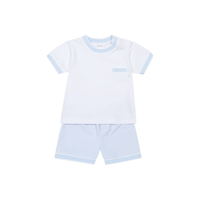 Deolinda baby jongens wit/blauw set