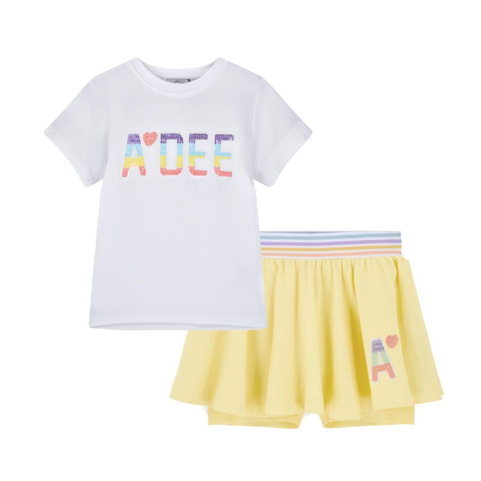 A’Dee Stevie skort set (Bright White)