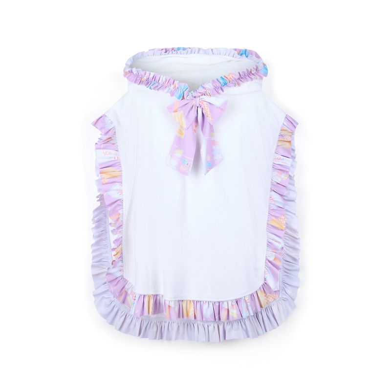 A’Dee Rosie ice cream print poncho (Bright White)