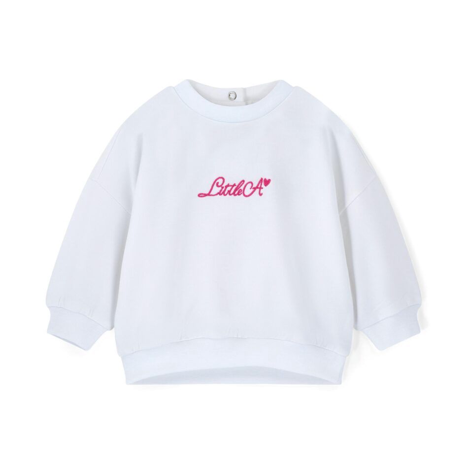 Little A Polly sweater legging set met fruit print (Bright White)