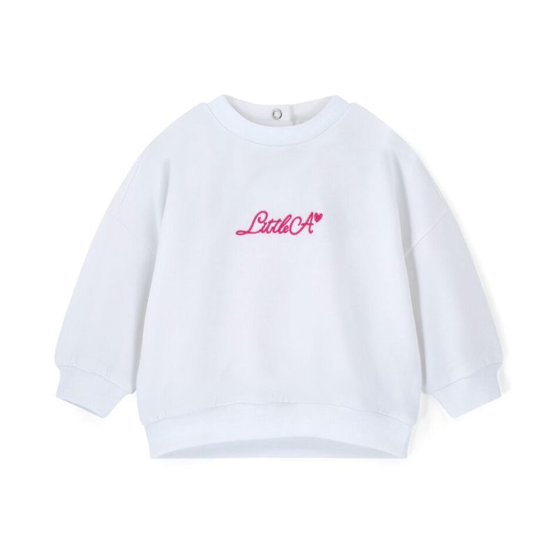 Little A Polly sweater legging set met fruit print (Bright White)