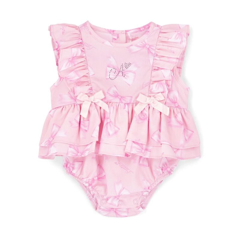 Little A Odessa strik print romper (Pink Blossom)