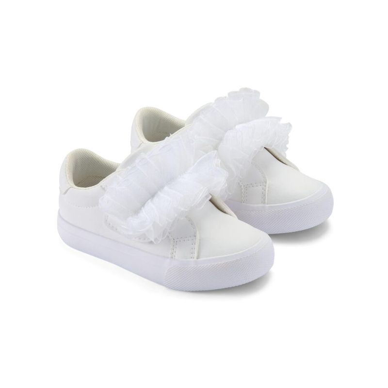 Little A Tully tulle sneakers (Bright White)