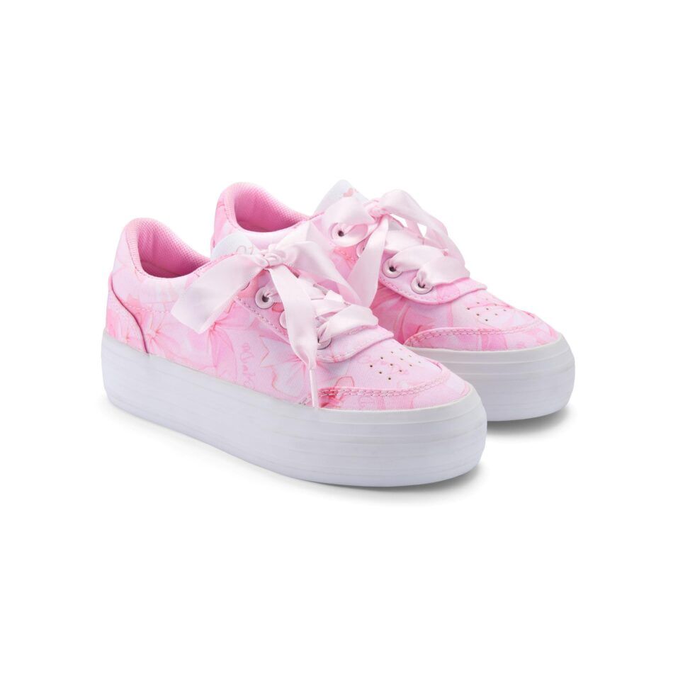 A’Dee Patty strik print sneakers (Pink Blossom)