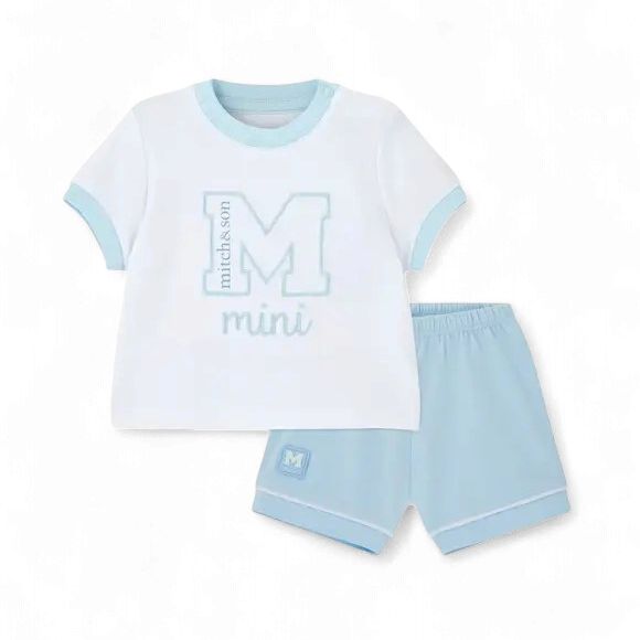 Mitch &amp; Son Nico shirt met short licht blauw