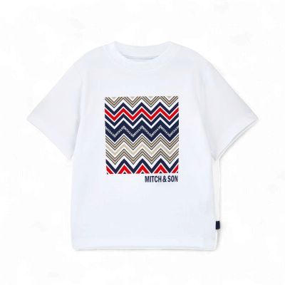 Mitch &amp; Son Pedro tshirt wit opdruk