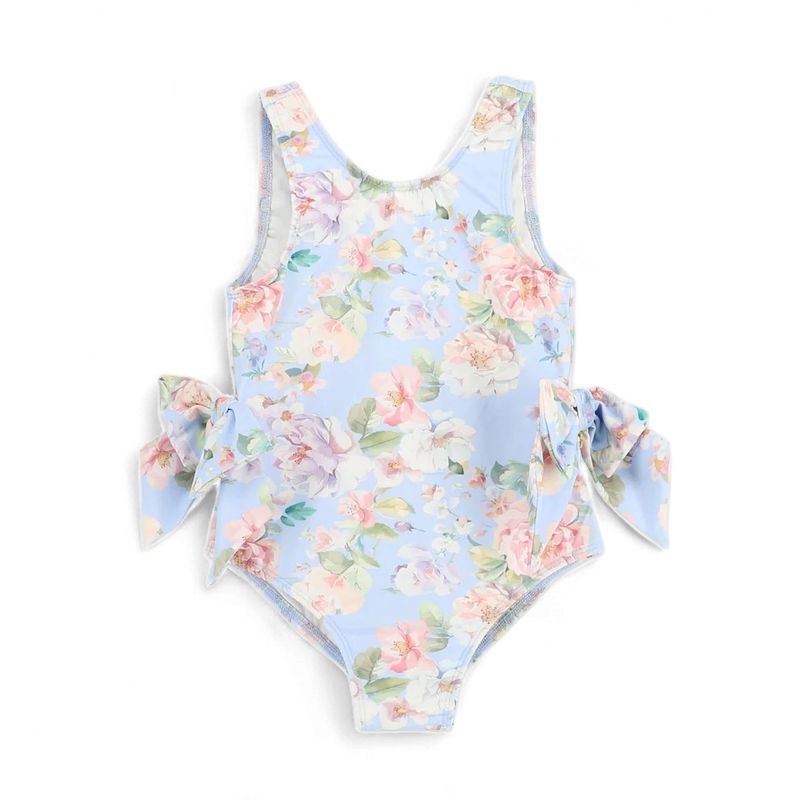 Angel's face Carly Garden Flower Print Swimsuit Pretty Blue