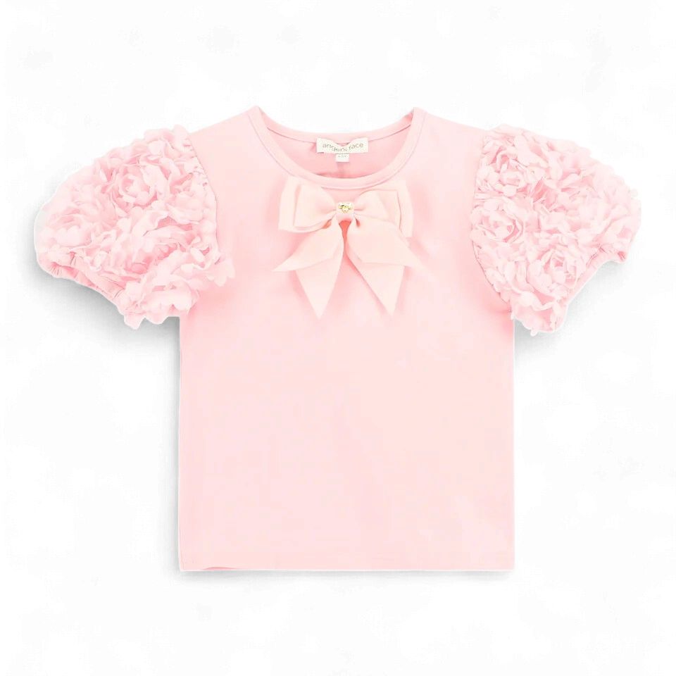 Angel's Face Jena 3D Roses Sleeve Top Fairy Pink