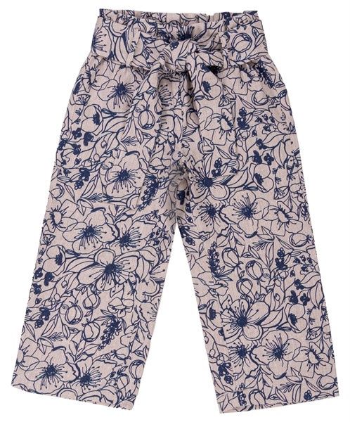 EMC meisjes broek beige/blauw bloem