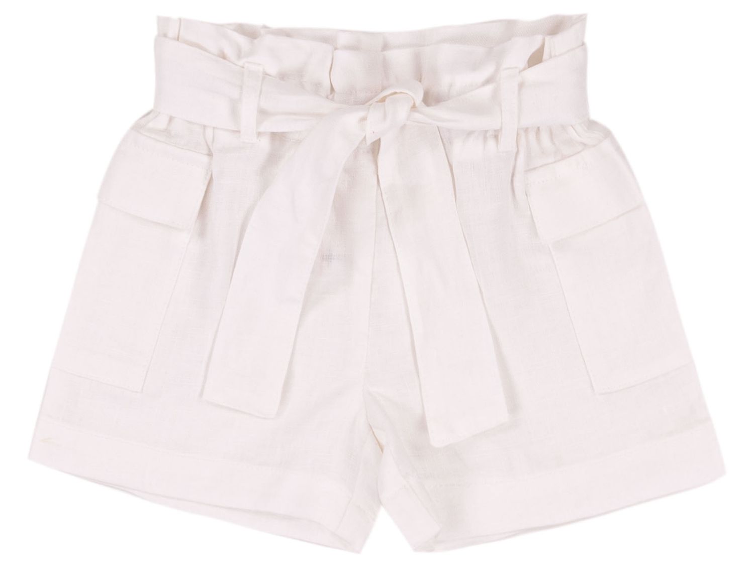 EMC baby meisjes korte broek wit riem