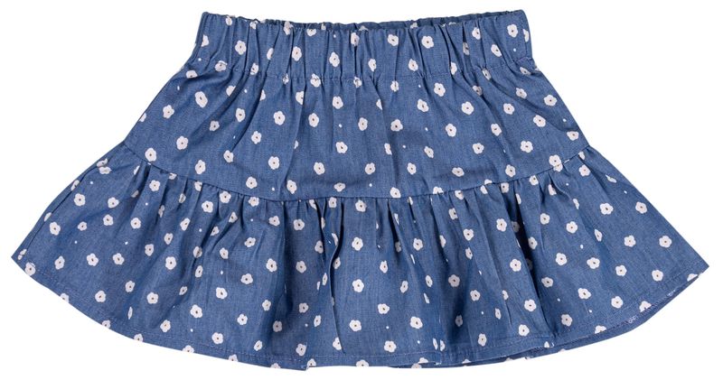 EMC baby meisjes rok denim blauw bloemen