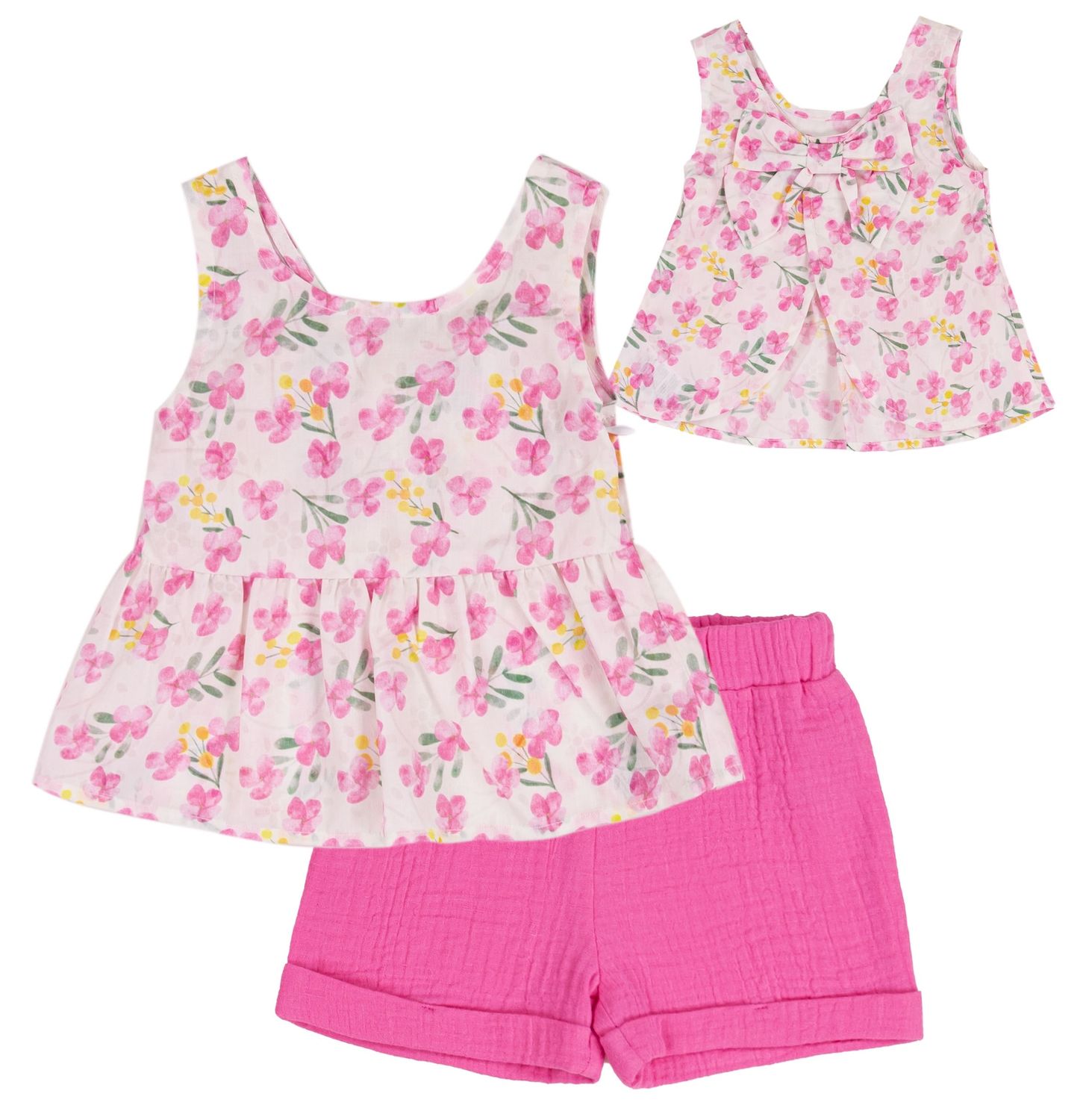 EMC baby meisjes set bloemen/roze