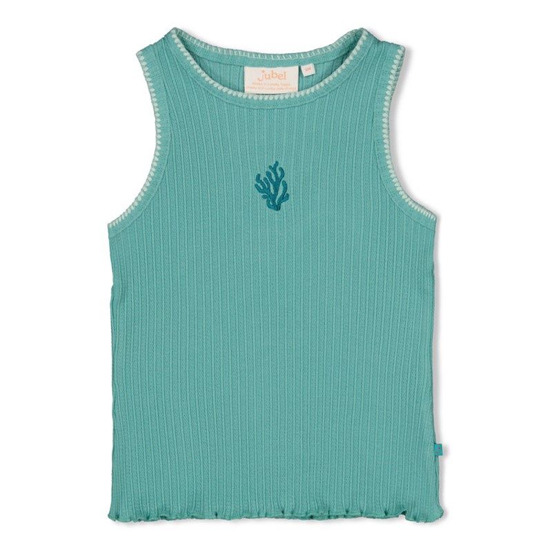 Jubel Singlet pointelle rib - Lazy Lagoon