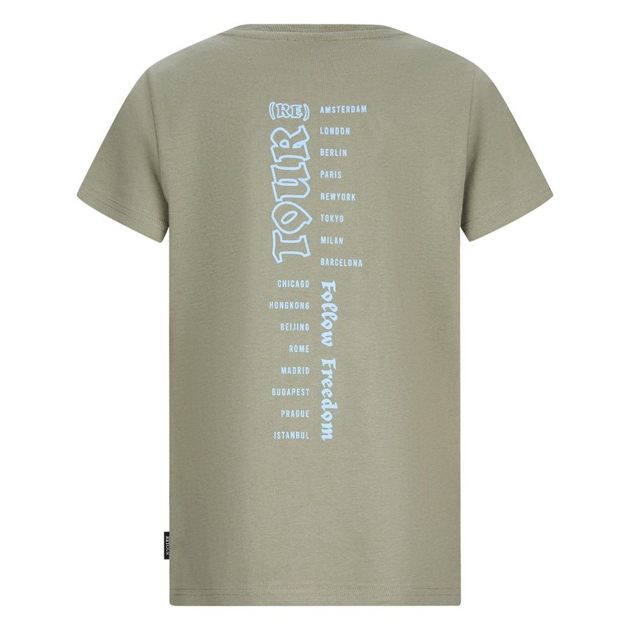 Retour jongens tshirt Elwin army groen