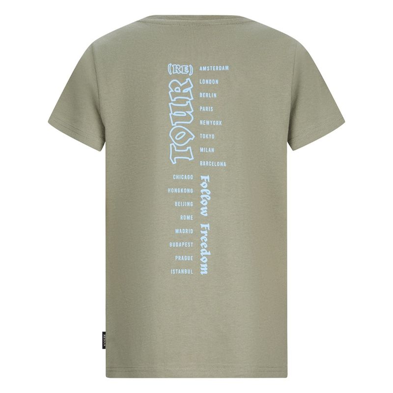 Retour jongens tshirt Elwin army groen