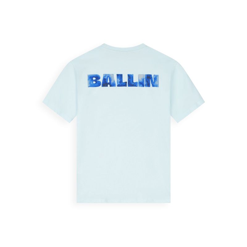 Ballin Junior Watercolor Logo T-shirt licht blauw
