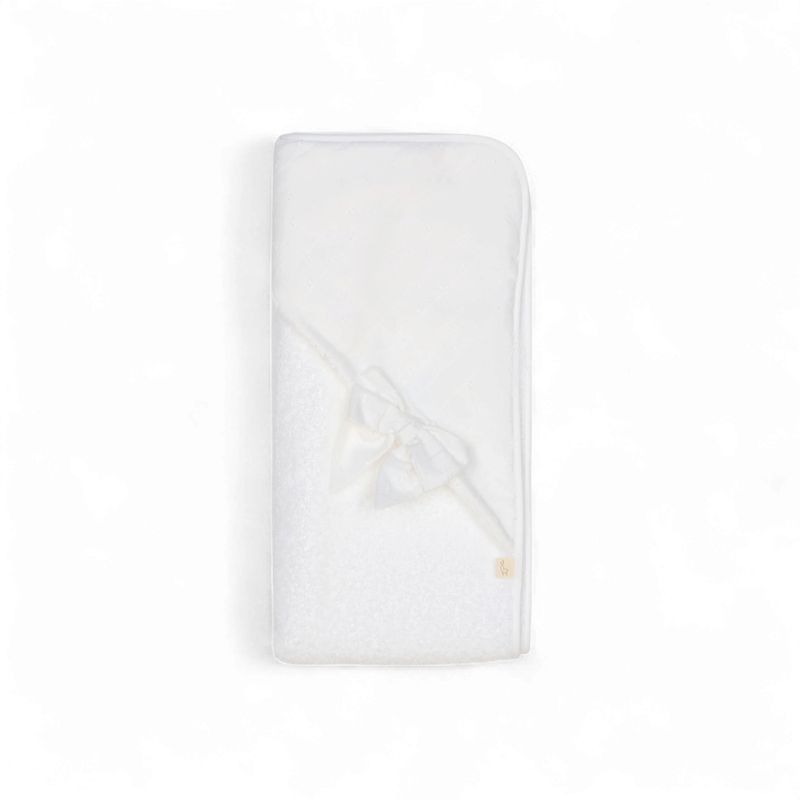 Baby Gi badcape wit kant met strik