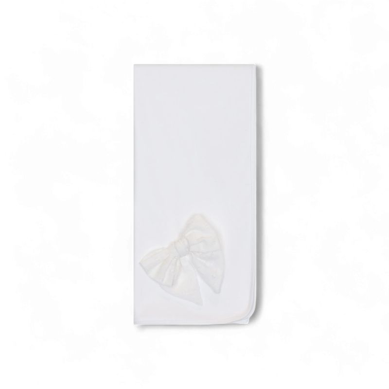 Baby Gi omslagdoek wit kant strik