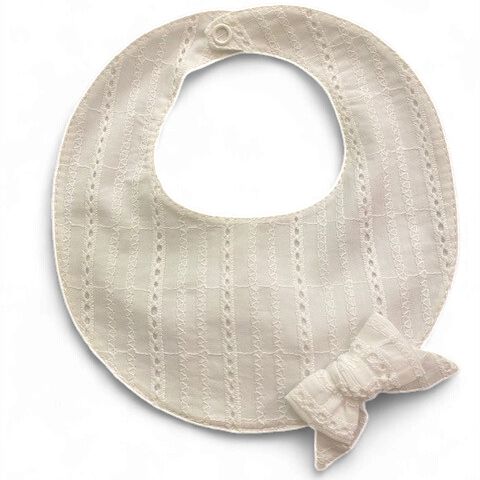 Baby Gi slabber kant wit strik