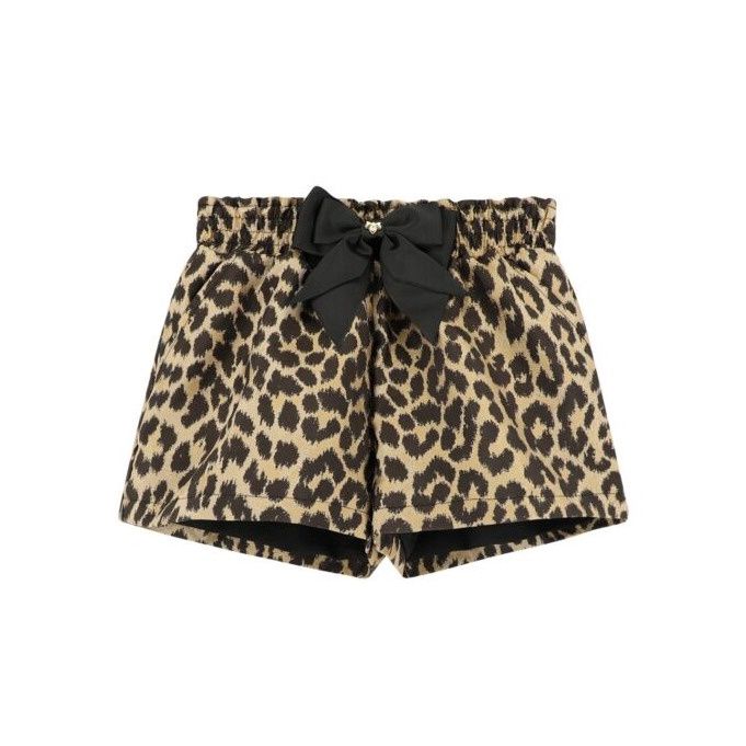 Angels face leopard korte broek zwart