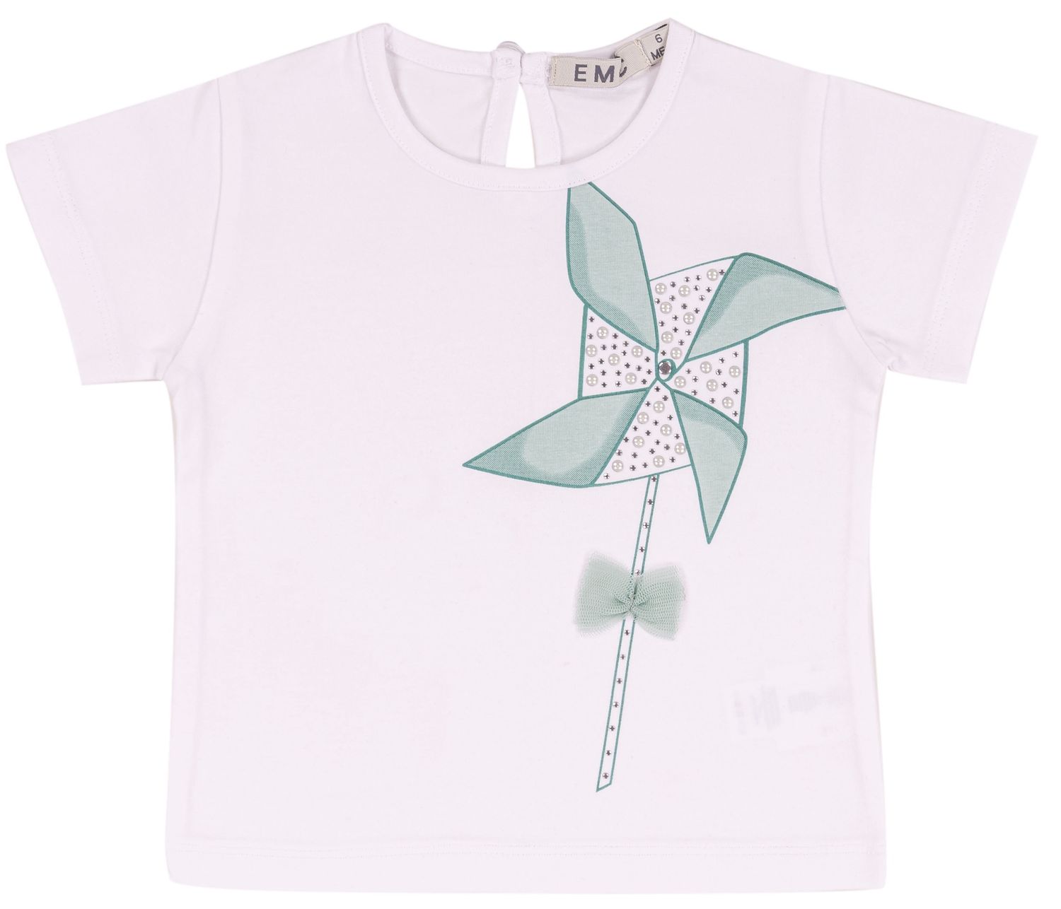 EMC baby meisjes shirt wit/mint