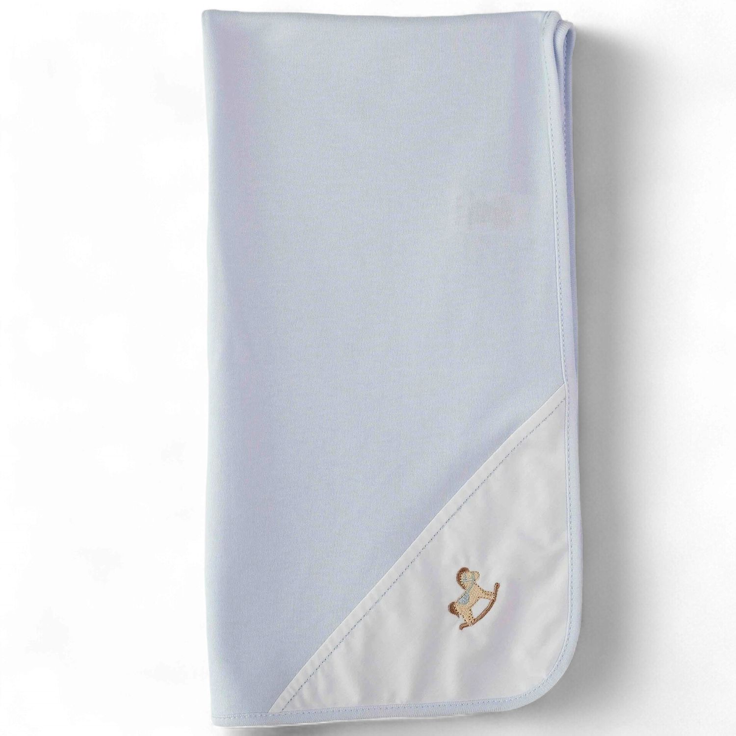 Baby Gi omslagdoek paard blauw