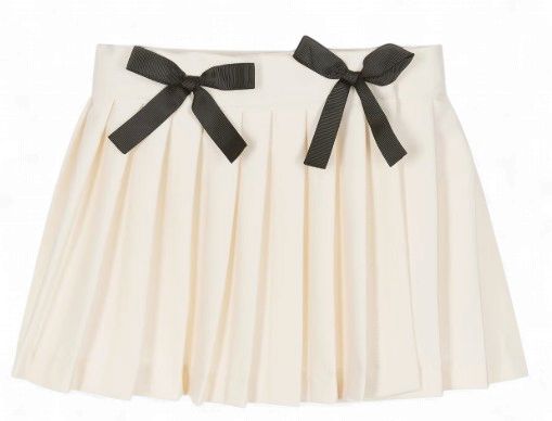 Phi meisjes rok ivory strik zwart