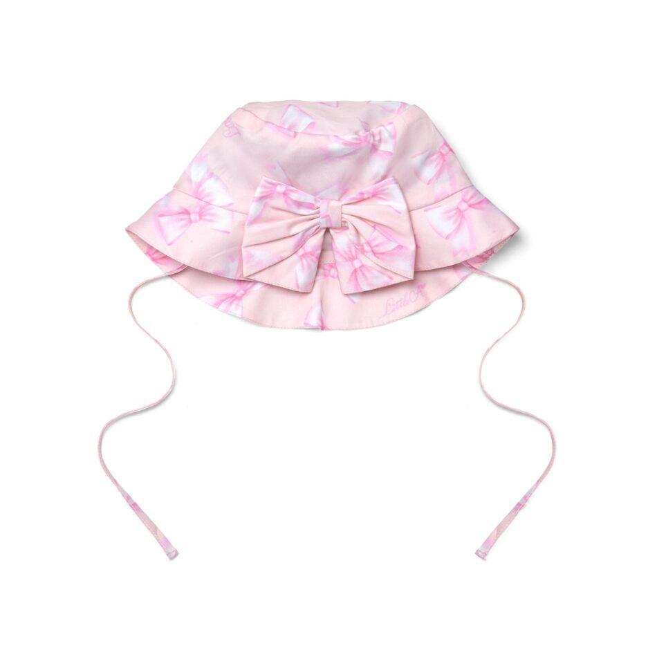 Little A Orella strik print zonnehoedje (Pink Blossom)