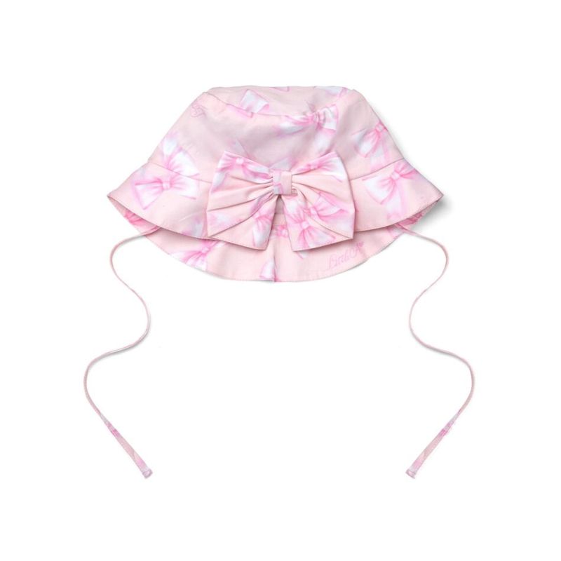 Little A Orella strik print zonnehoedje (Pink Blossom)