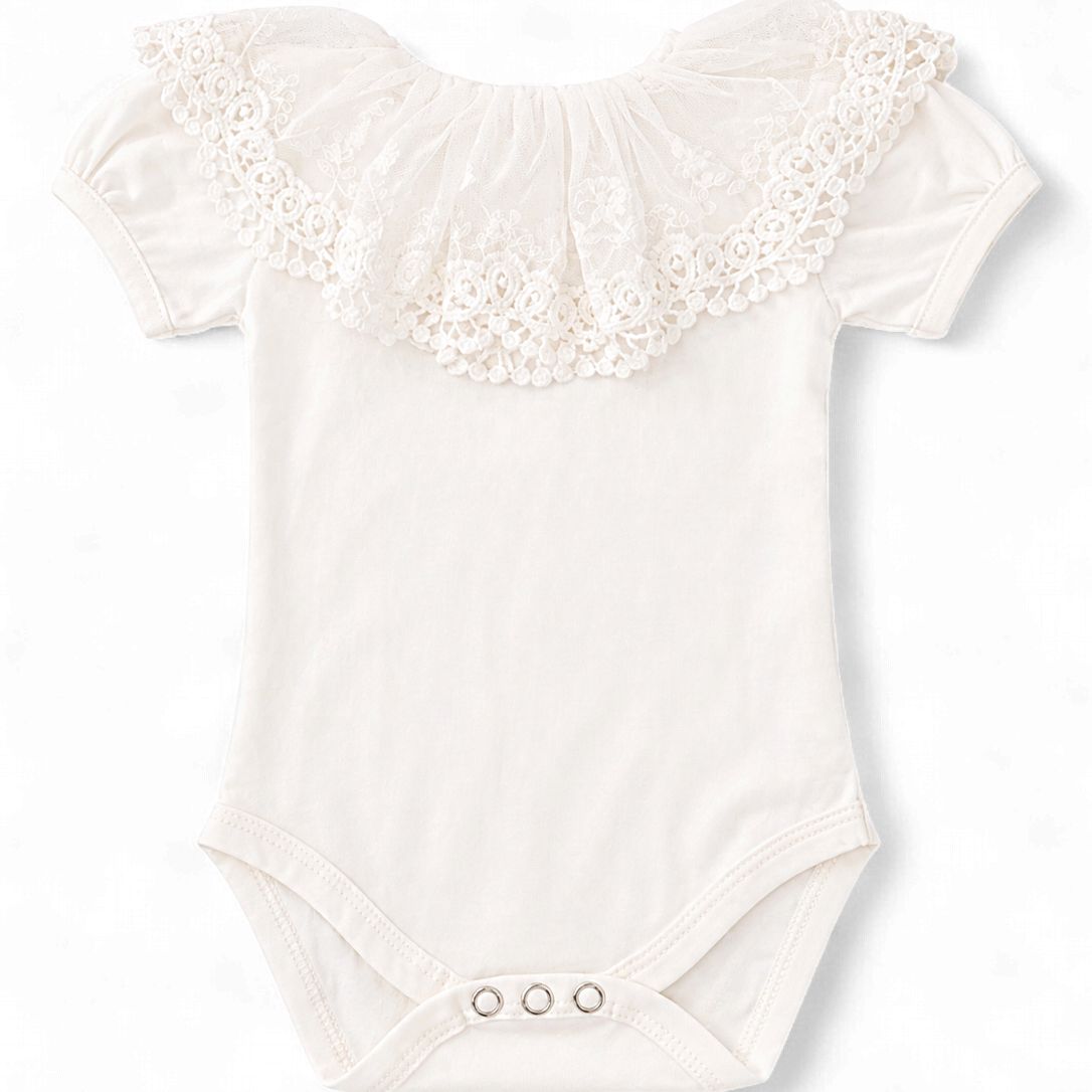 Phi baby meisjes romper wit kanten kraag