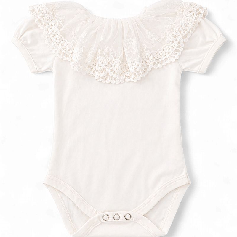 Phi baby meisjes romper wit kanten kraag