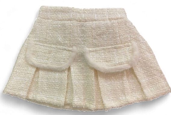 Kidsfun meisjes rok wit glitter