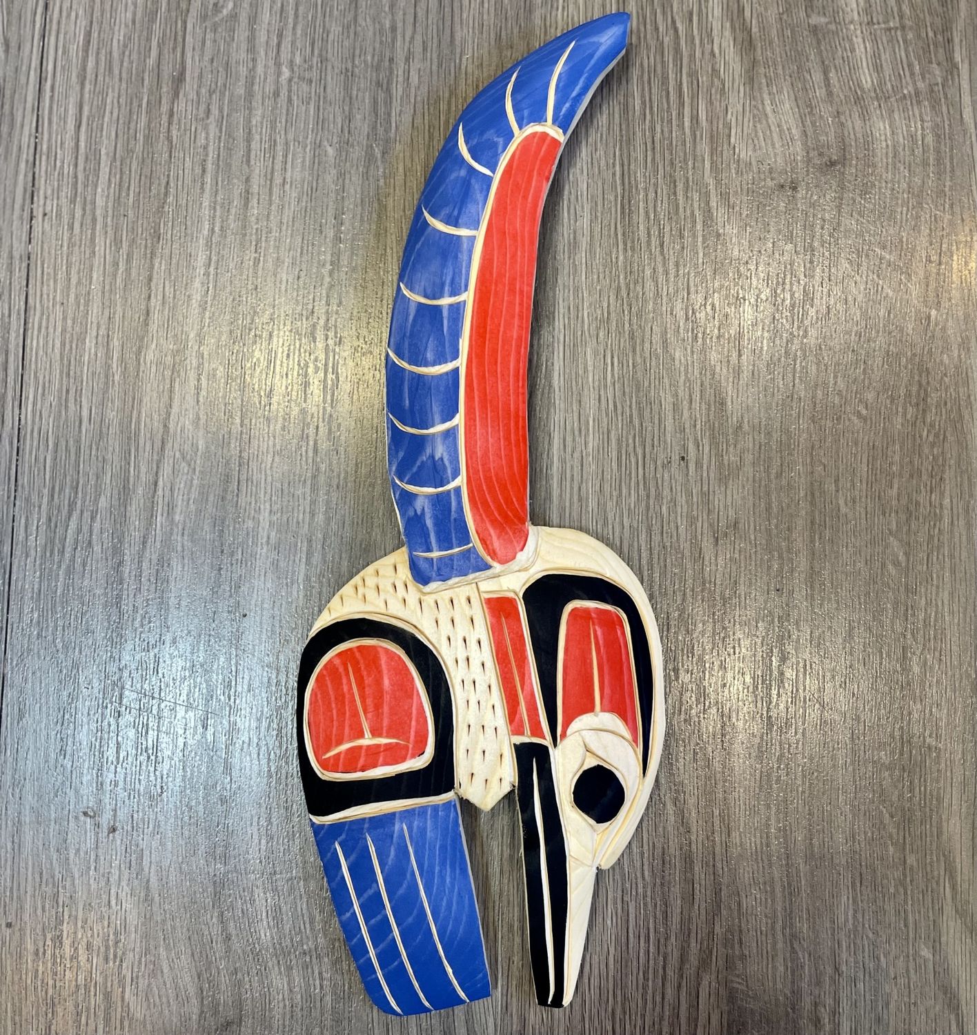 Aboriginal Hummingbird Carving by Leo Mitchell