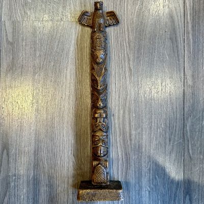Vintage Boma Brown 16&quot; Resin Totem