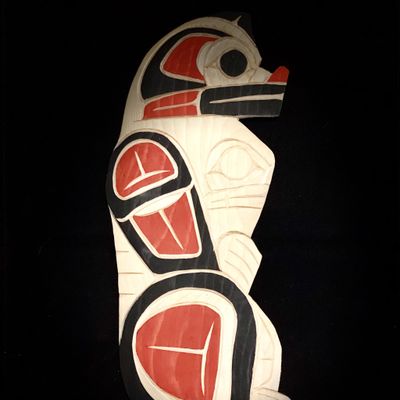 Aboriginal Bear Carving By Leo Mitchell