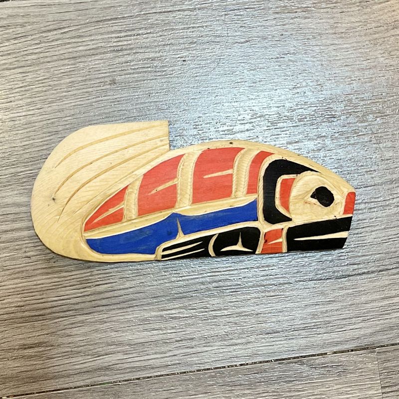 Aboriginal Salmon Carving by Leo Mitchell
