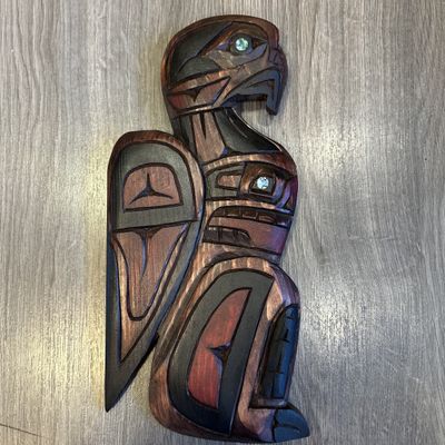 Thunderbird Carving with two Abalone Eyes - Carver: Connie Edwards
