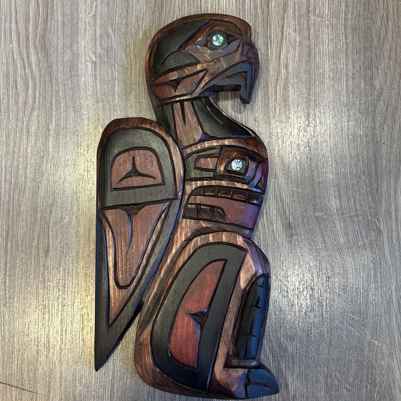 Thunderbird Carving with two Abalone Eyes - Carver: Connie Edwards