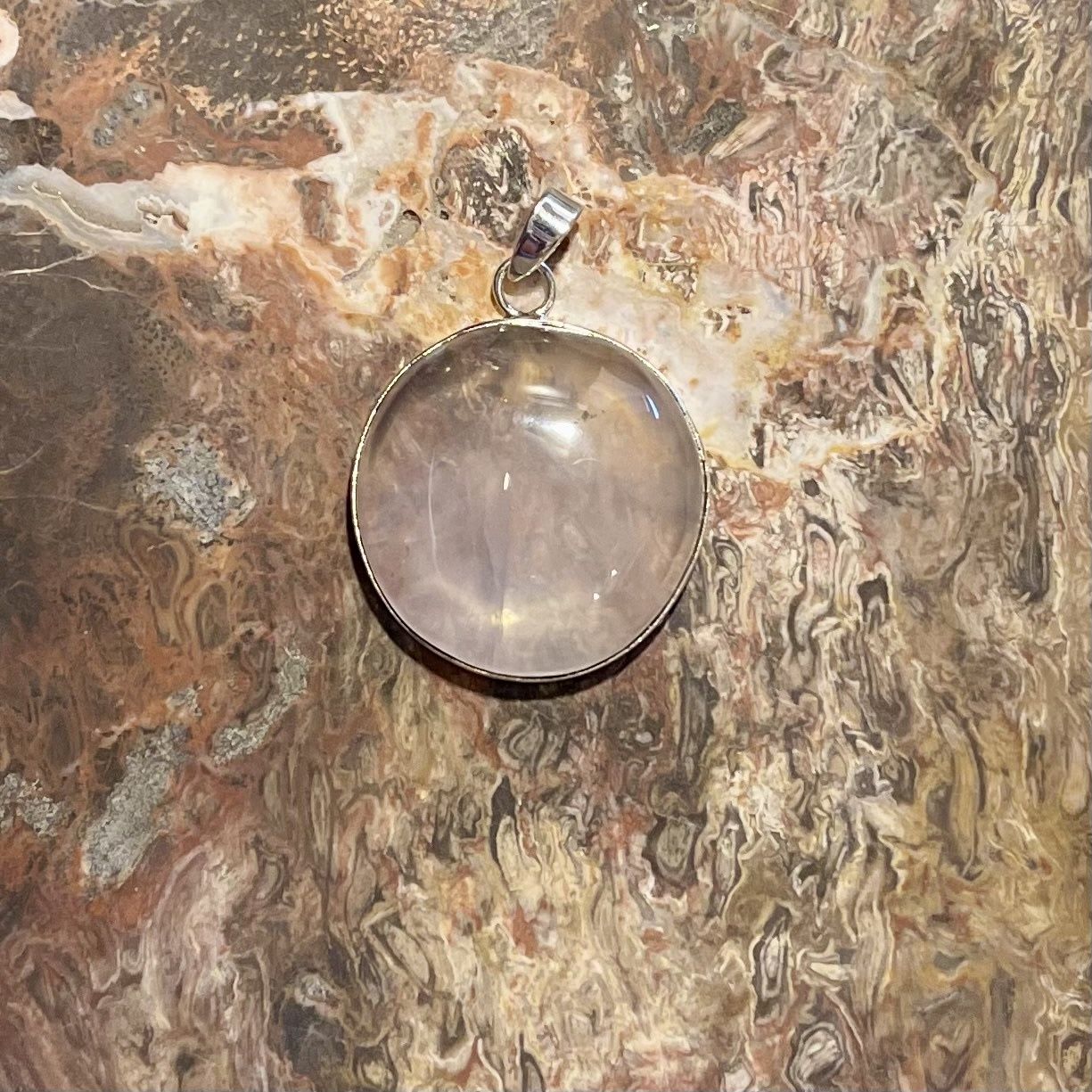 Quartz Stone Pendant .925